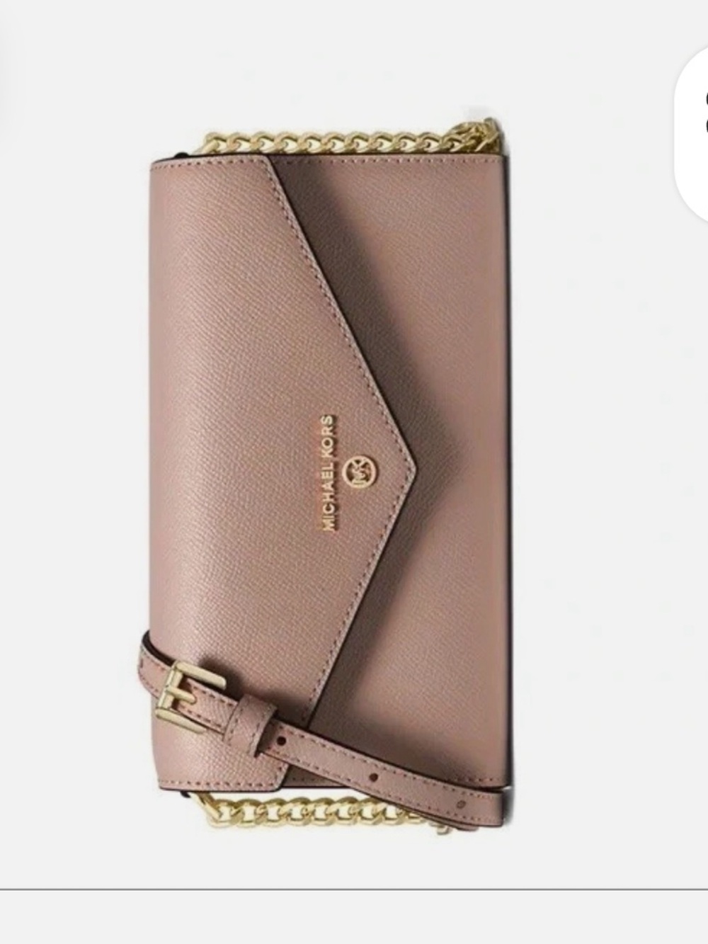 Michael Kors Dusty Pink Leather Envelope Crossbody